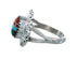 Southwestern Manmade Multicolor Inlay Sterling Silver Ring Size 8-1/4 JX130344
